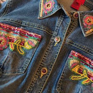 v Christina beaded jean set